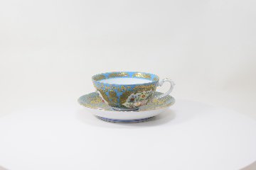 錦翡翠ベルサイユ紅茶碗皿画像