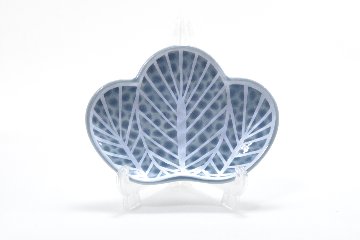 青鈍釉松葉形銘々皿　13㎝の画像