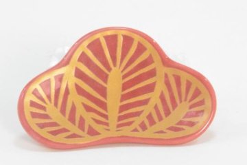 錦赤釉金松葉形箸置の画像