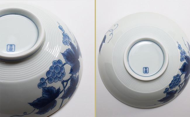 染付文様葡萄絵 AritaBOWL の画像