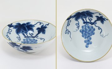 染付文様葡萄絵 AritaBOWL の画像