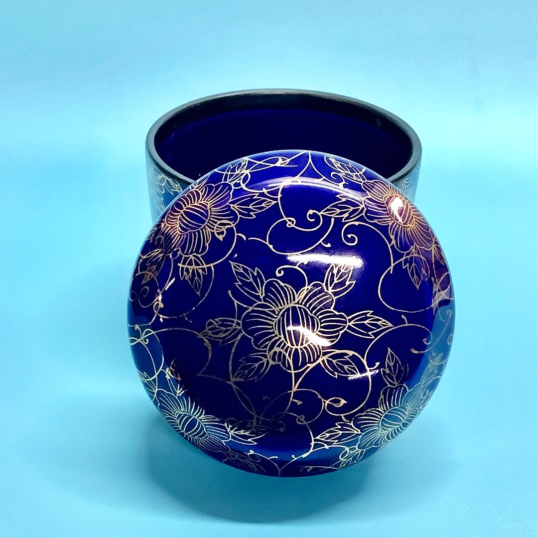 瑠璃金牡丹分骨用・ペット用 （桐箱付）　8㎝　の画像