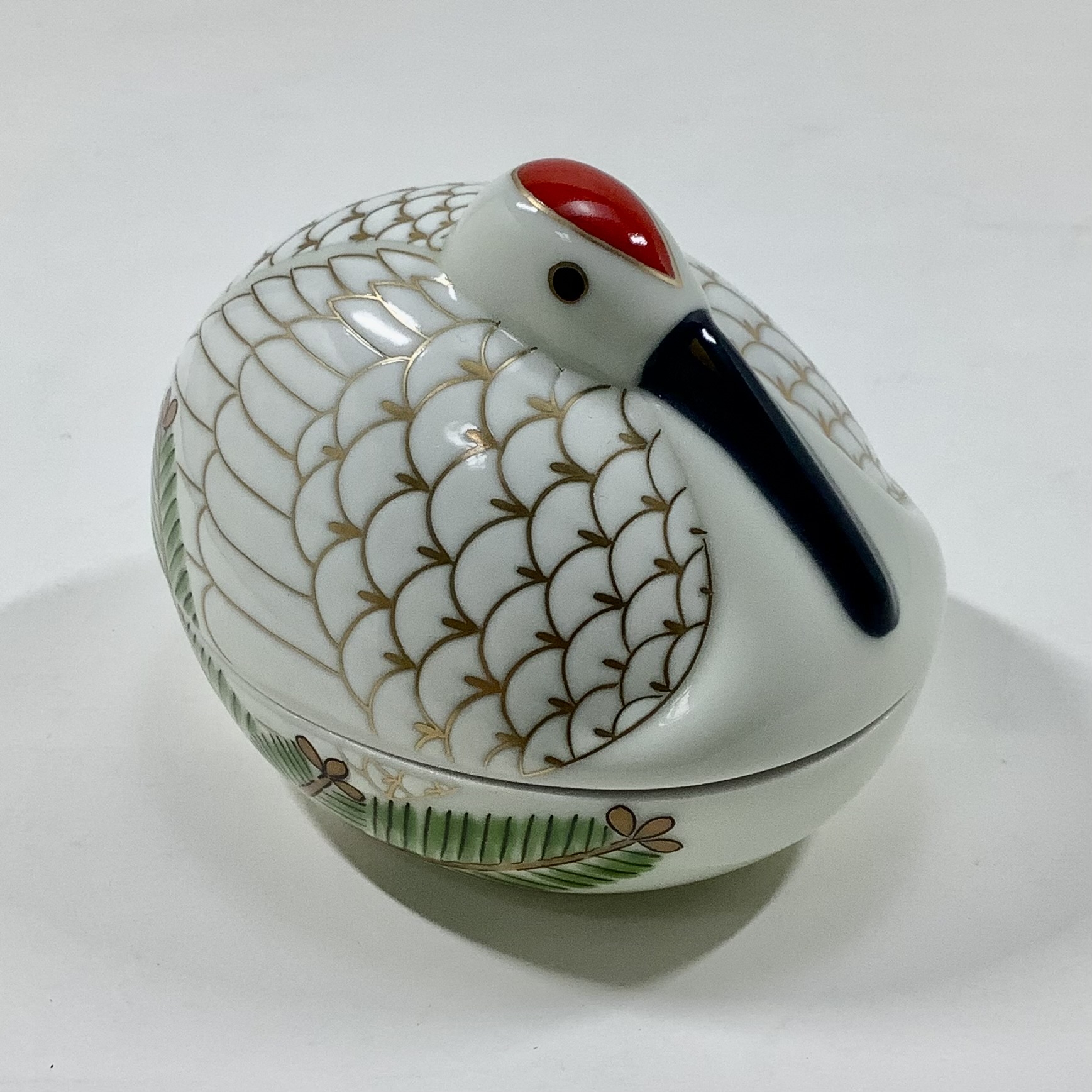 錦巣ごもり鶴形小蓋物の画像