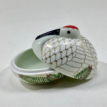 錦巣ごもり鶴形小蓋物の画像