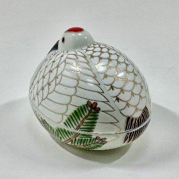 錦巣ごもり鶴形小蓋物の画像