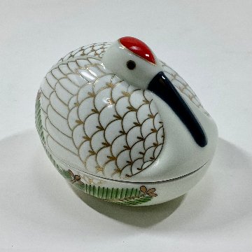 錦巣ごもり鶴形小蓋物の画像