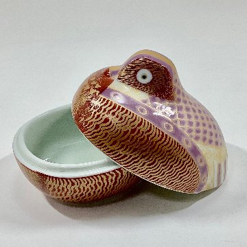 錦新おしどり蓋物/雌の画像
