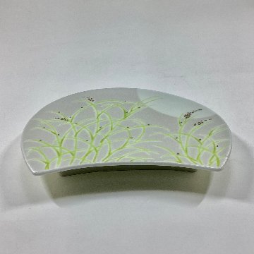 錦月明半月銘々皿（白）　14.5㎝の画像
