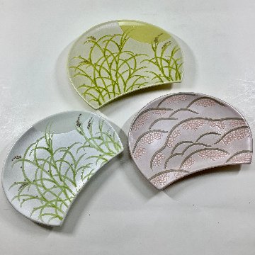錦月明半月銘々皿（白）　14.5㎝の画像