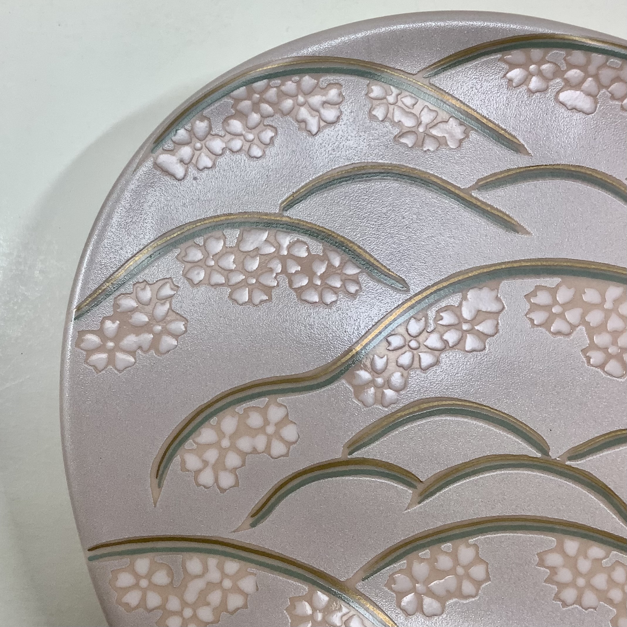 錦吉野山半月銘々皿（桜）　14.5㎝の画像