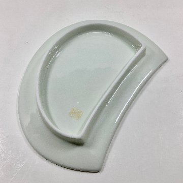 錦月明半月焼皿（白）21㎝の画像