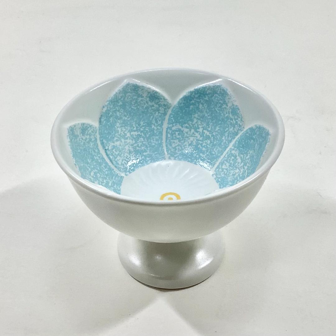 錦薄水花彫高台小付　8㎝の画像