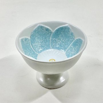 錦薄水花彫高台小付　8㎝の画像