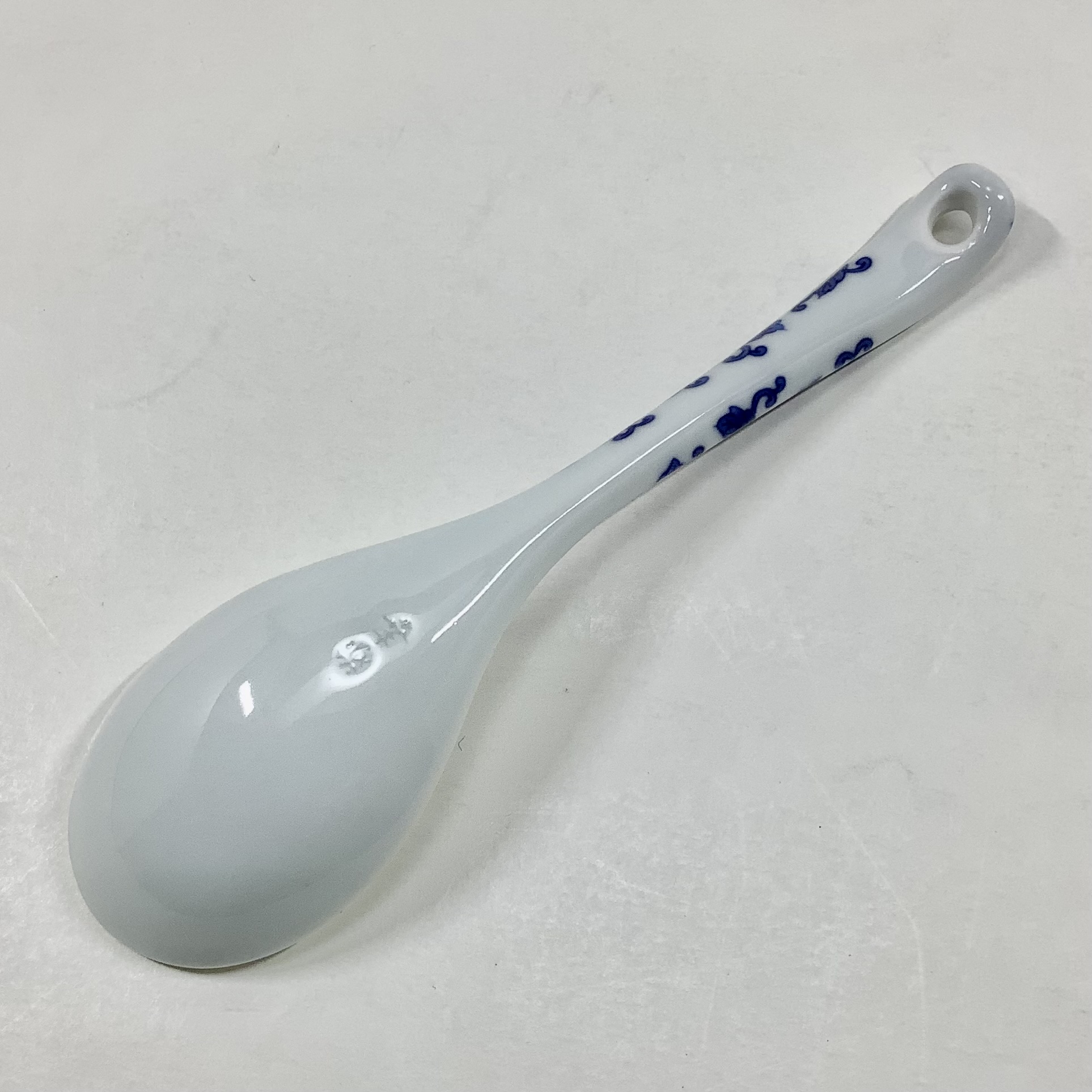 染付唐草レンゲ　　　　14cmの画像