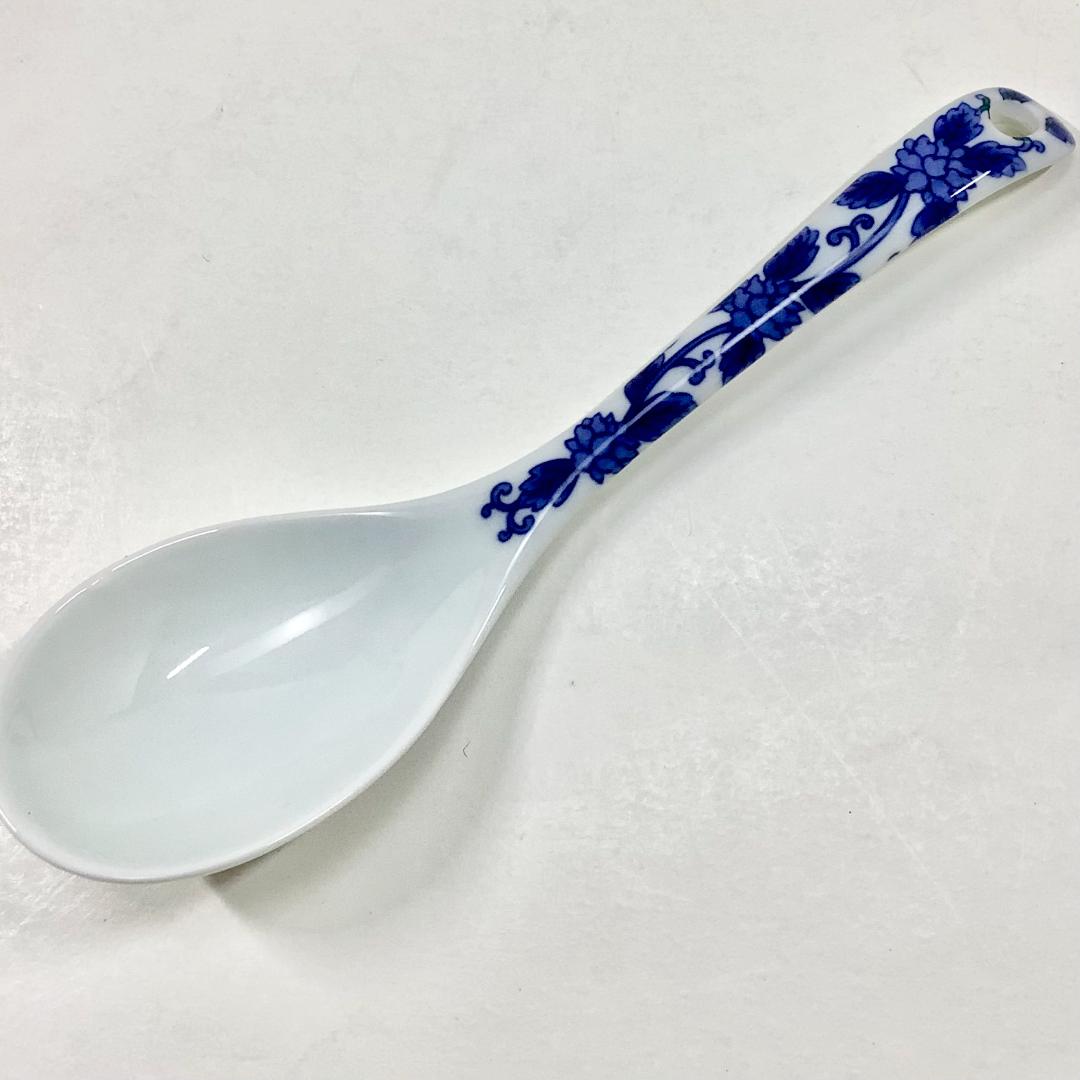 染付唐草レンゲ　　　　14cmの画像