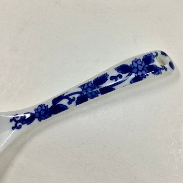 染付唐草レンゲ　　　　14cmの画像
