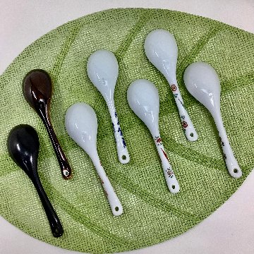 染付唐草レンゲ　　　　14cmの画像