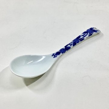 染付唐草レンゲ　　　　14cmの画像