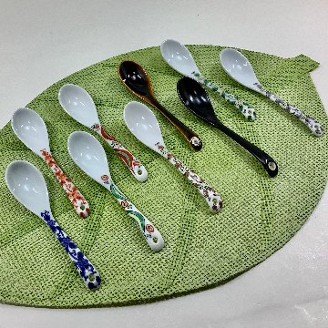 染付唐草スプーン　　13.5cmの画像