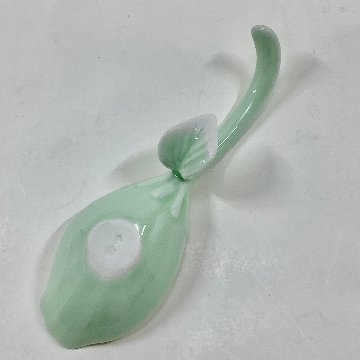 錦淡緑釉 銀花びらプレートスプーン　14.5cmの画像