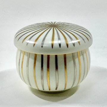 錦金銀十草 腰張小蒸碗　　8cm の画像