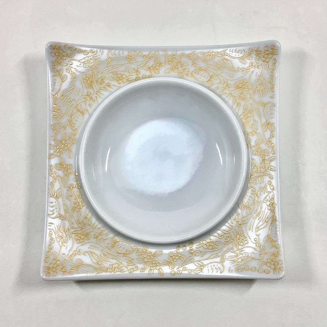 錦金ペルシャ 中丸正角凹銘々皿　12㎝の画像