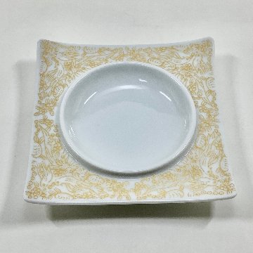 錦金ペルシャ 中丸正角凹銘々皿　12㎝の画像