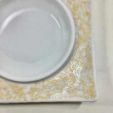 錦金ペルシャ 中丸正角凹銘々皿　12㎝の画像