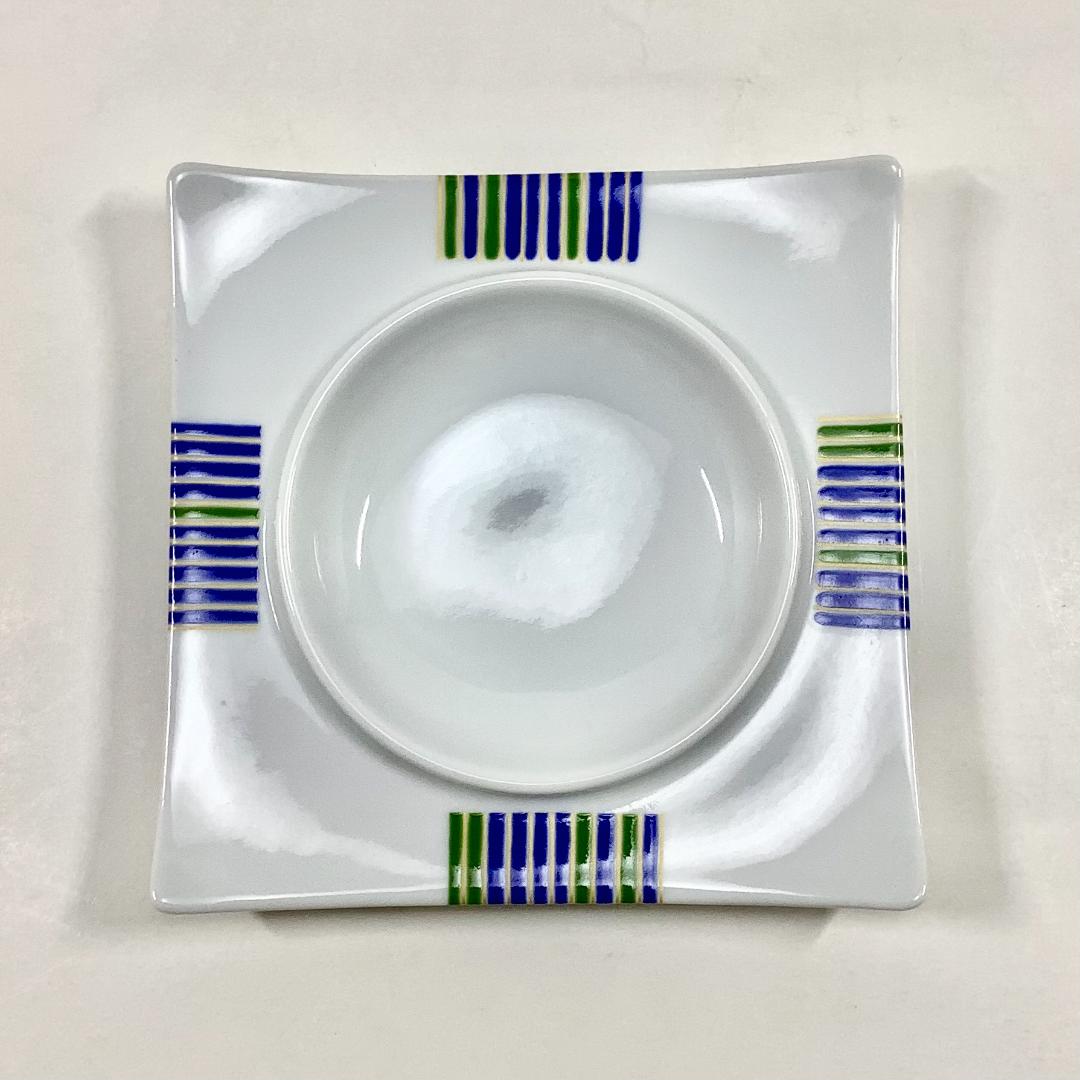 錦十草 中丸正角凹銘々皿　　12㎝の画像