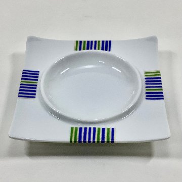 錦十草 中丸正角凹銘々皿　　12㎝の画像