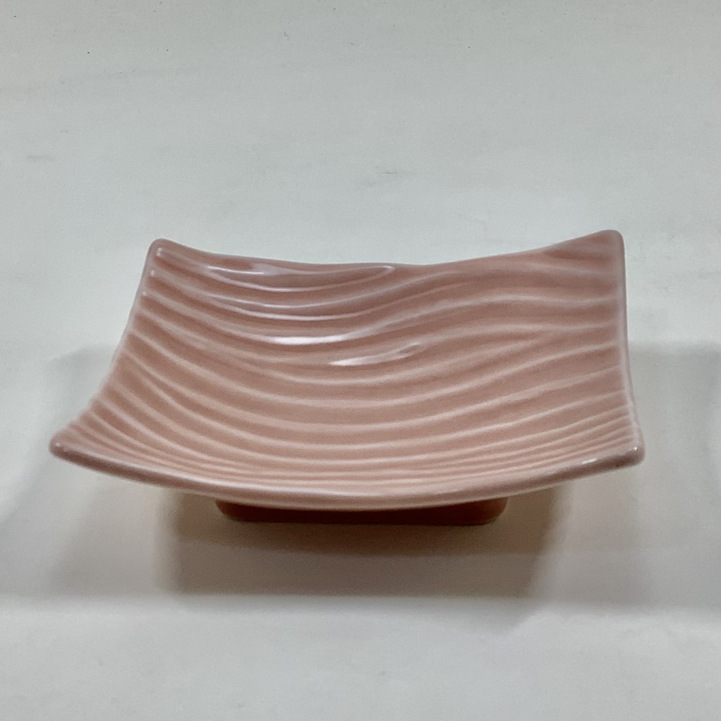 曙釉 ナギ彫り長角小付　　10㎝の画像