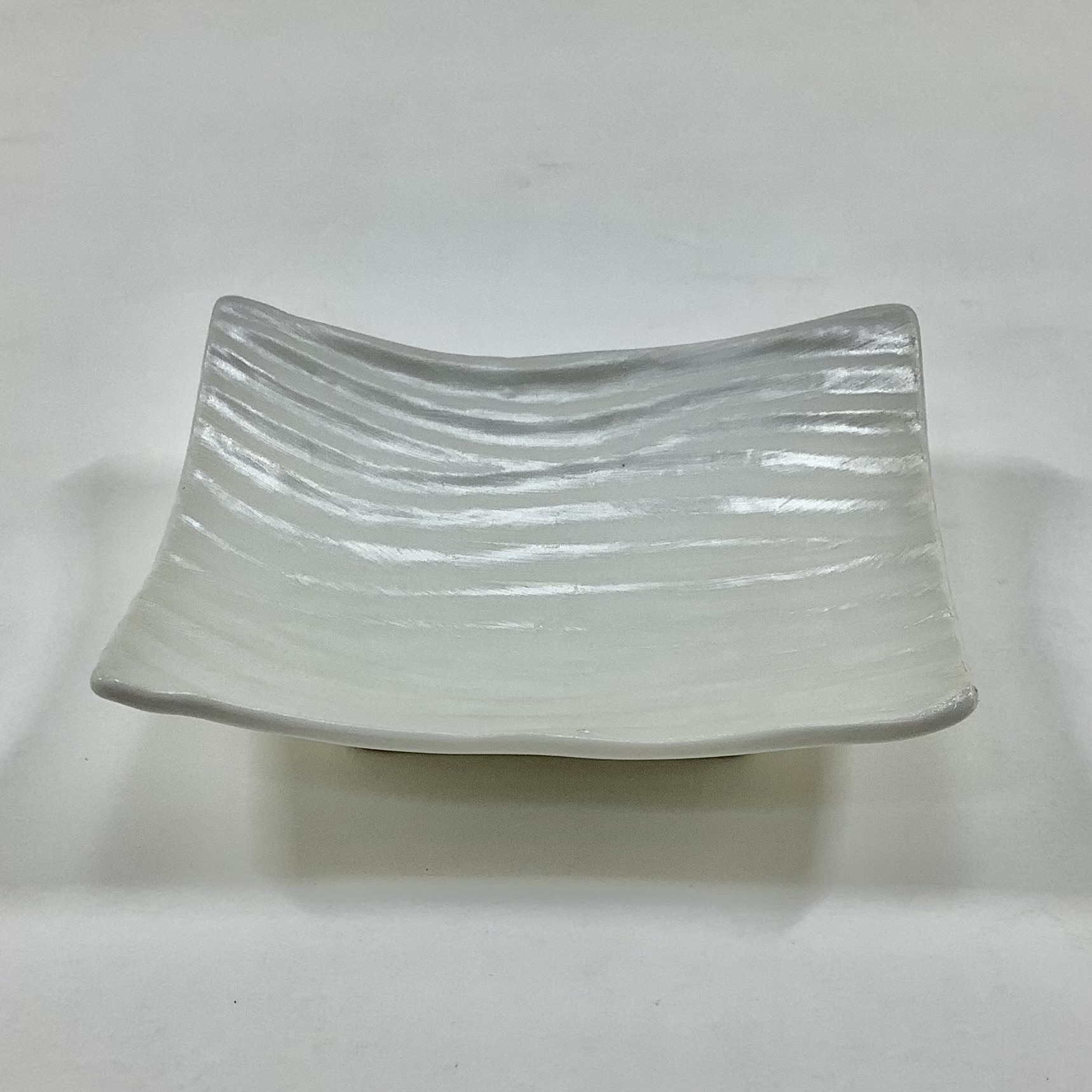 錦銀彩 ナギ彫り長角小付　10㎝の画像
