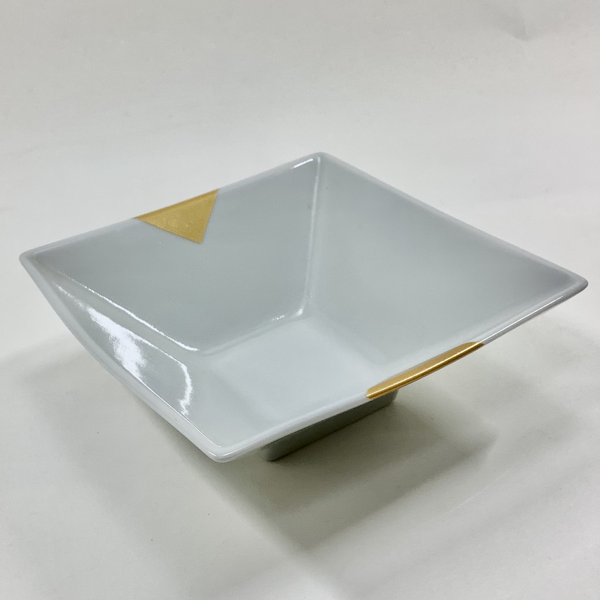 錦古代釉金短冊 なぶり正角小鉢　12㎝の画像