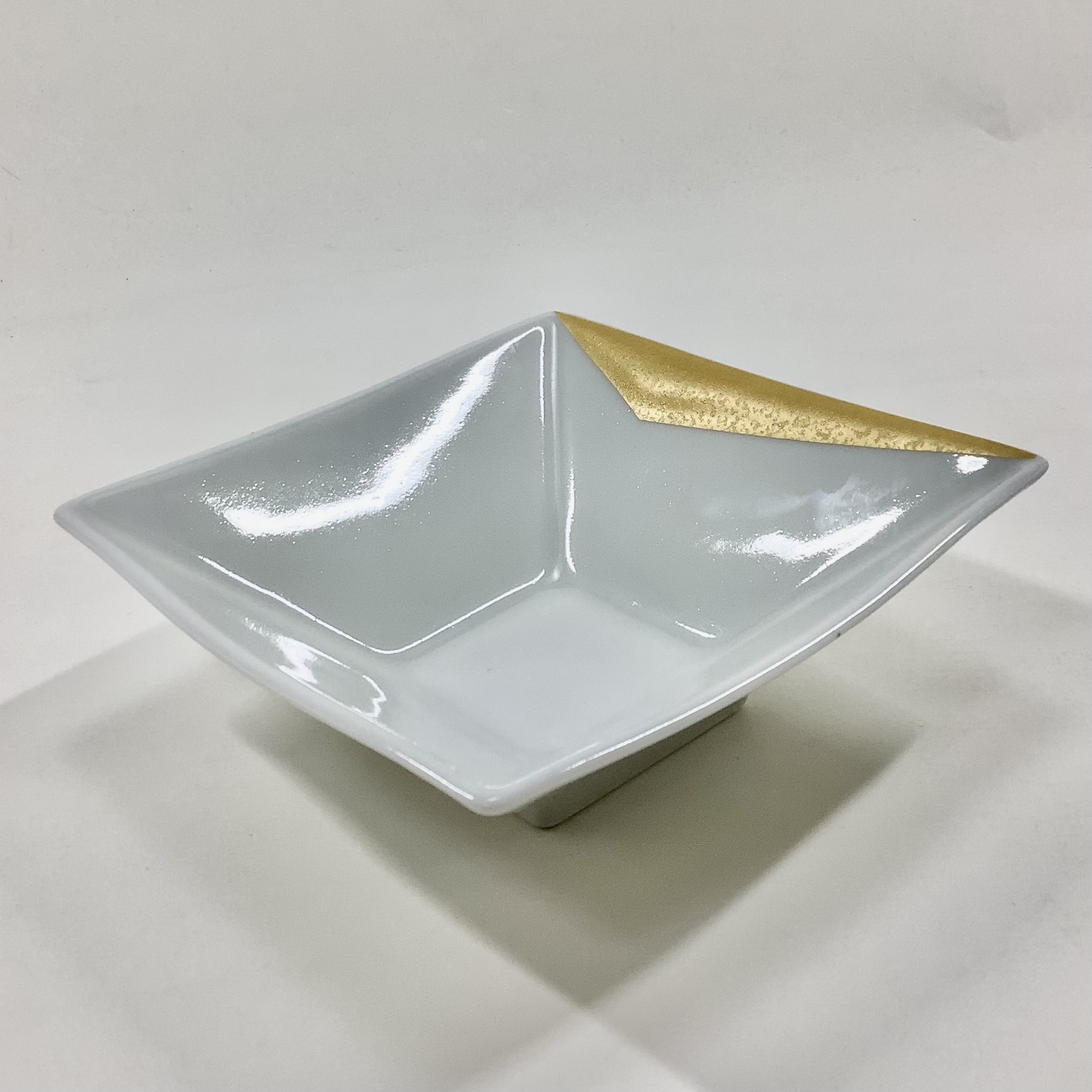錦古代釉金差 なぶり正角小鉢　12㎝の画像