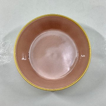 錦曙釉渕金 剣先彫り袋足向付　14㎝の画像