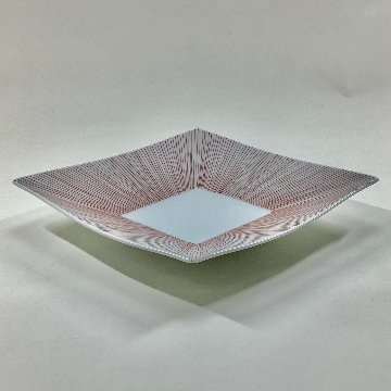錦赤糸十草 菱形向付　27㎝の画像