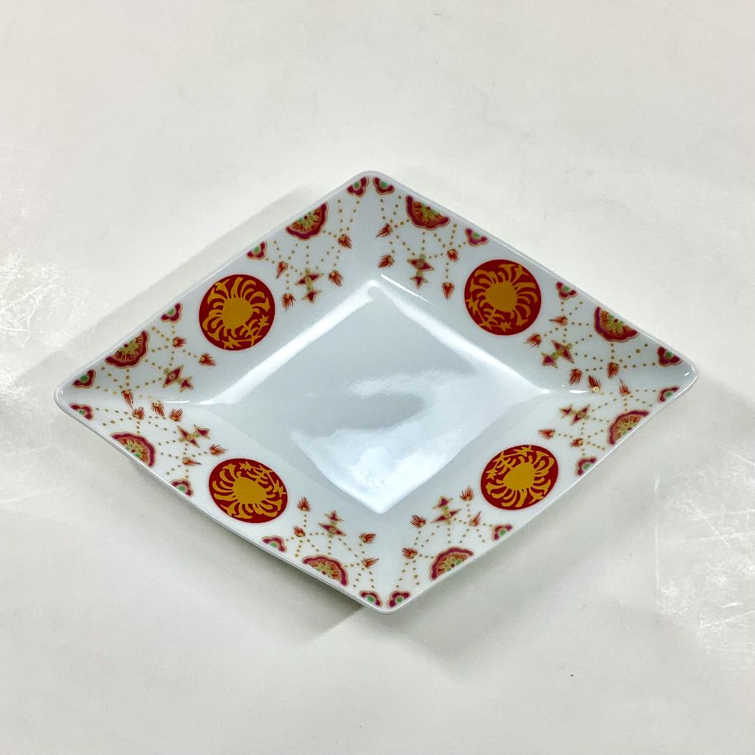 錦花綱金蘭手 菱形なぶり小向付　21㎝の画像