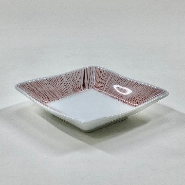 錦赤糸十草 なぶり菱形小付　12㎝の画像