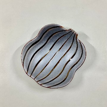 錦銀彩べっ甲釉 瓢形小付　9㎝の画像