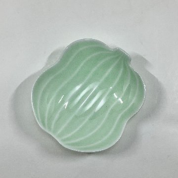 淡緑 瓢形小付　9㎝の画像