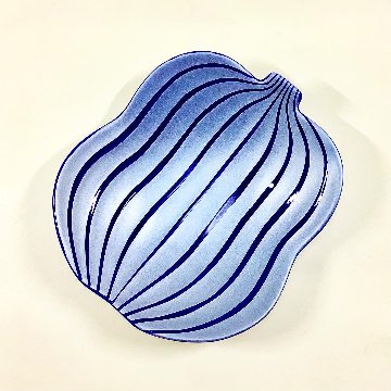 錦瑠璃釉銀彩 瓢形銘々皿　13㎝の画像