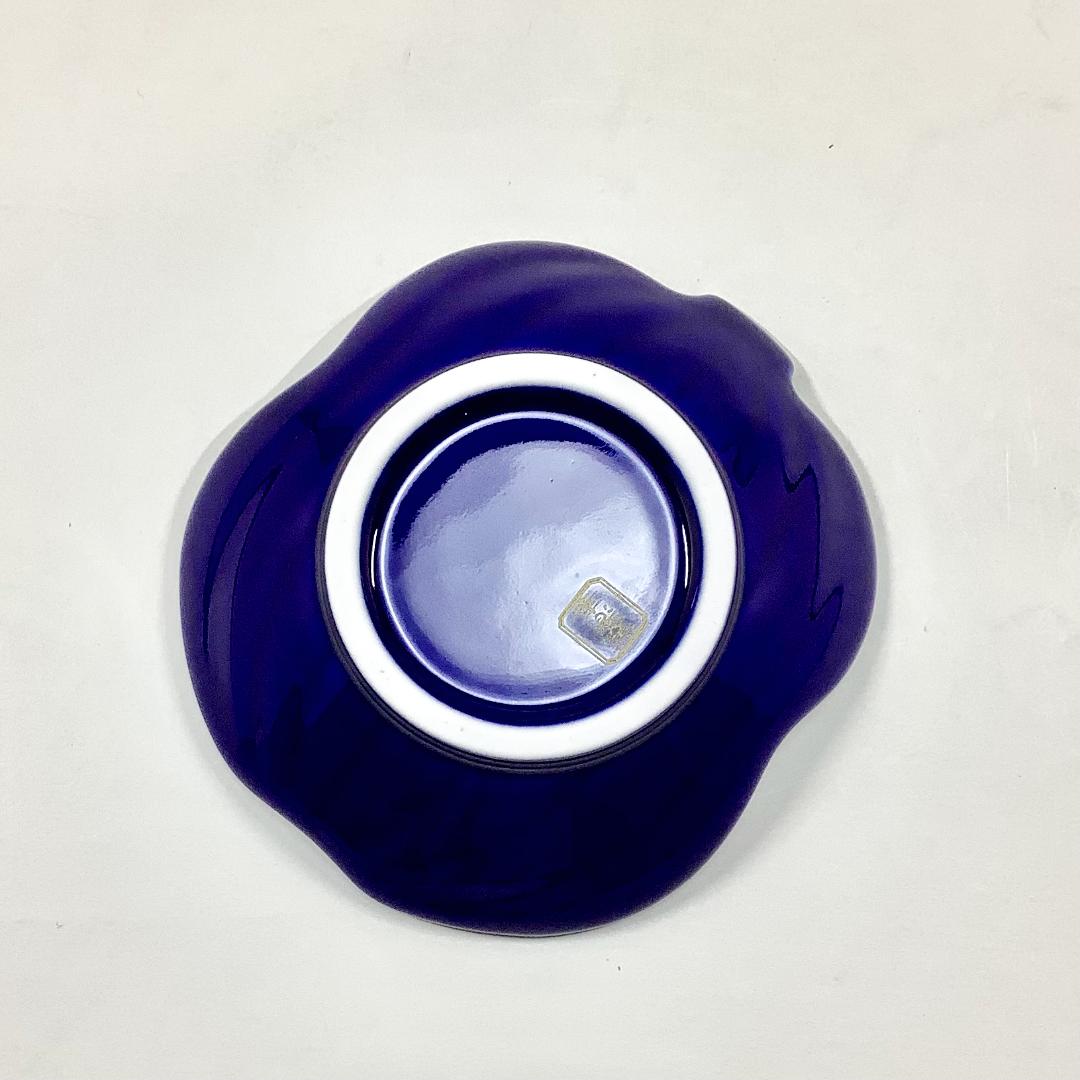 錦瑠璃釉銀彩瓢形小付　9㎝の画像
