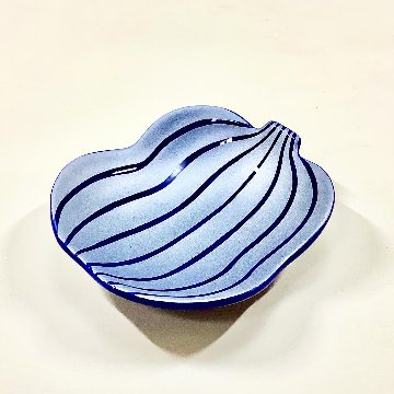 錦瑠璃釉銀彩瓢形小付　9㎝の画像
