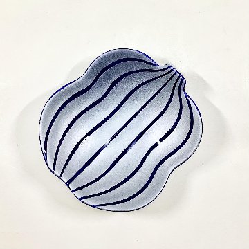 錦瑠璃釉銀彩瓢形小付　9㎝の画像