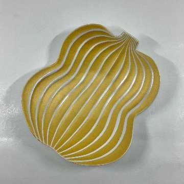 錦金彩雪衣 瓢形盛皿  18㎝ の画像