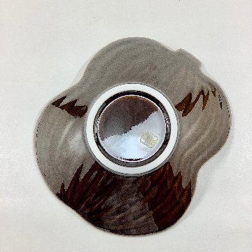 錦銀彩べっ甲釉 瓢形盛皿 18㎝の画像