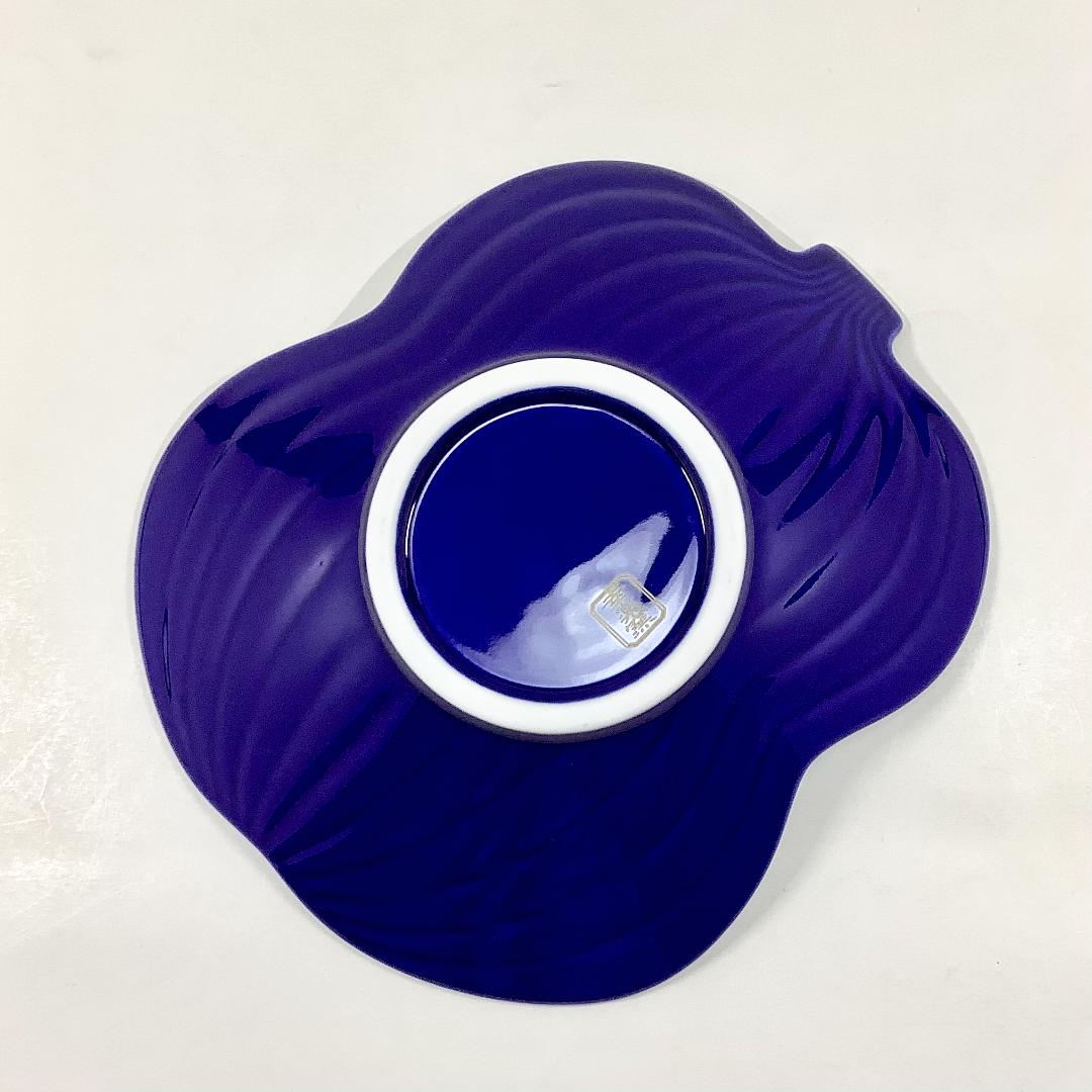 錦瑠璃釉銀彩 瓢形盛皿　18㎝の画像