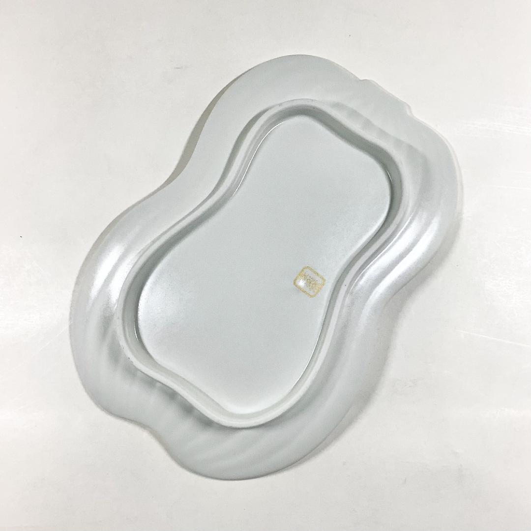 錦銀彩雪衣 瓢形焼皿　20㎝の画像
