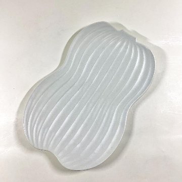 錦銀彩雪衣 瓢形焼皿　20㎝の画像
