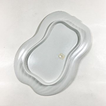 錦銀彩雪衣 瓢形焼皿　20㎝の画像